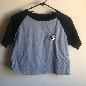 Cropped 👽 Baseball Tee